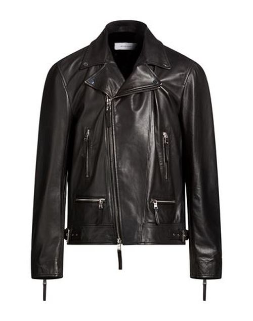Man Jacket Black Size 36 Leather