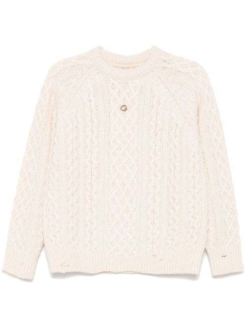 Aran-knit sweater - Neutrals