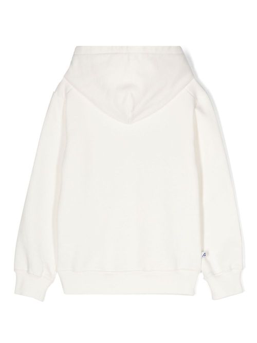 Logo-print cotton hoodie - White