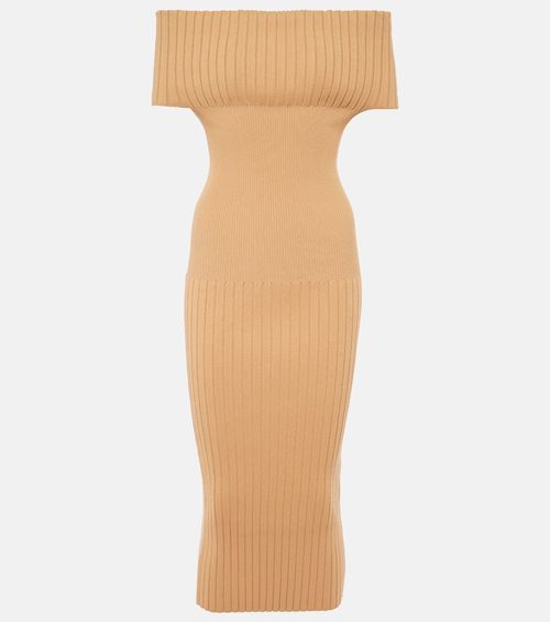 Off-shoulder midi dress