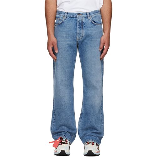 Blue Half Arrow Slim Relaxed Jeans