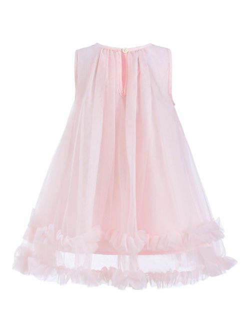 Ruffled sleeveless dress - Pink