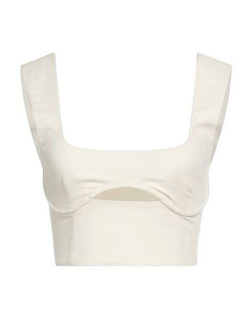 Woman Top Ivory Size 2 Viscose, Linen