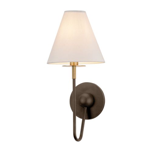 Aged Brass Bronze Wall Sconce from the Polly Collection