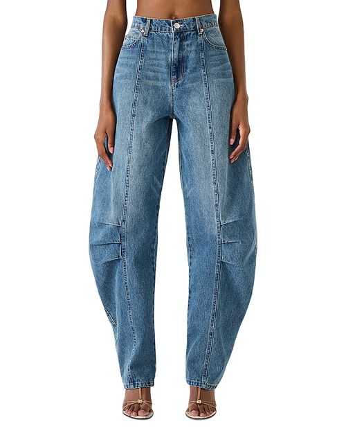 Austin High Rise Barrel Jeans in Blue Heather