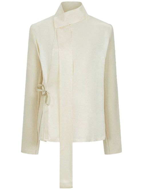 Wrapped blouse - Neutrals
