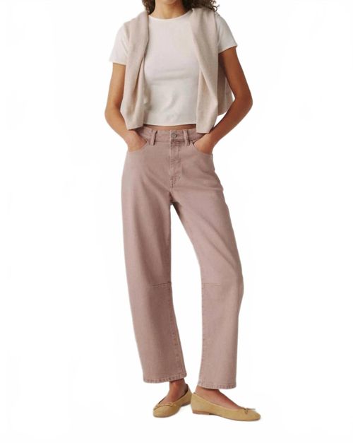 Bna Soft Curve Barrel Jeans In Rosewood