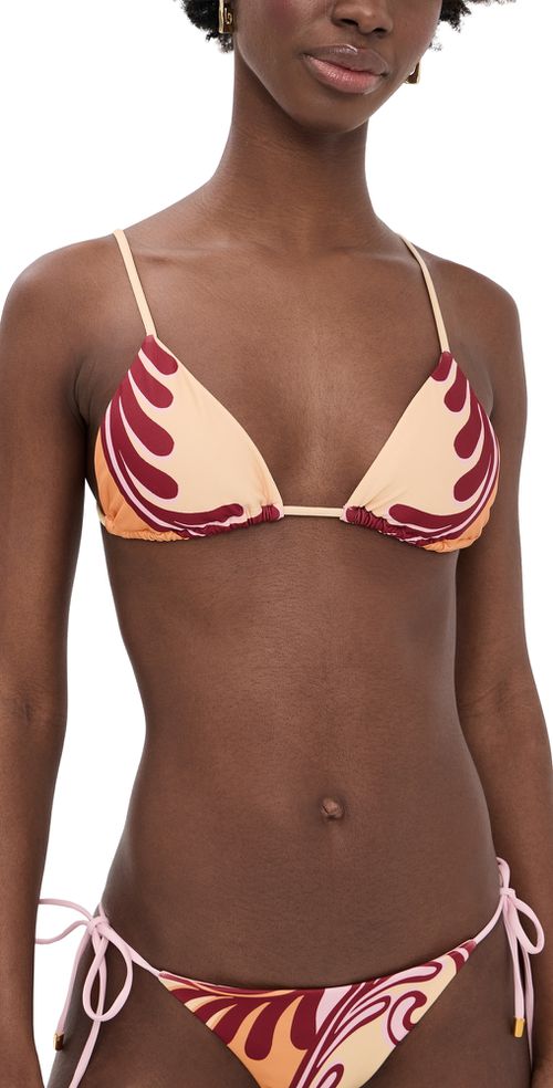 Arabesc Soft Triangle Bikini Top Arabesc Soft Yellow