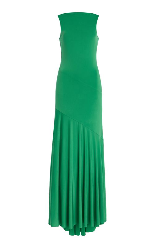 one shoulder smocked slit knitted dress ASTR the Label | Catori One-Shoulder Ruched Satin Maxi Dress in Rose main image 0