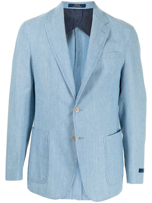 Chambray sport coat - Blue