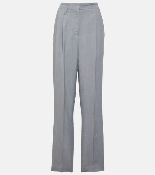 Mid-rise straight pants