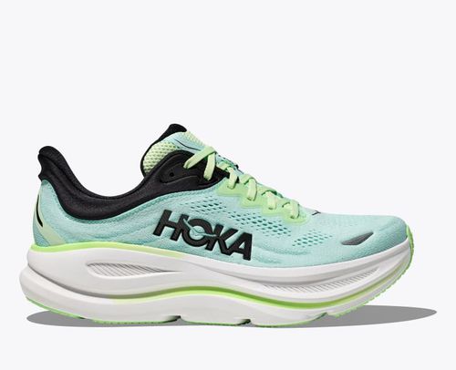 HOKA Men's Bondi 9 Shoes in Luna Moth/Blue Spark