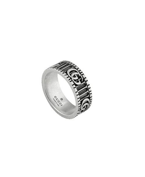 Double G sterling silver ring
