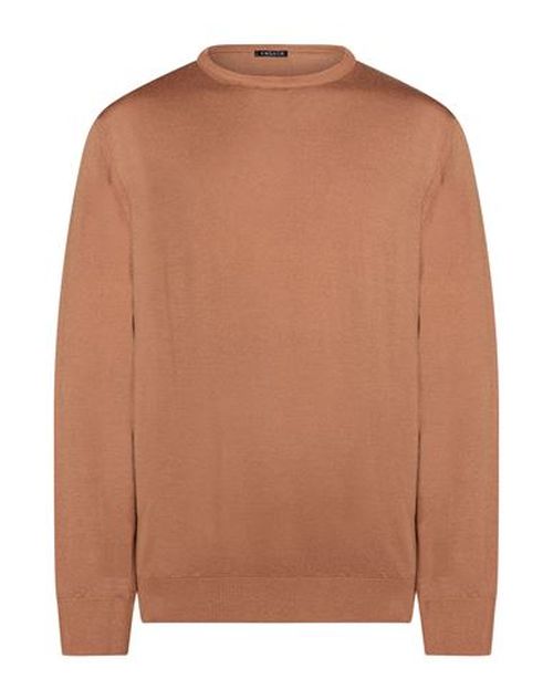 Man Sweater Camel Size XXXL Merino Wool