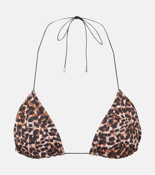Liv leopard-print bikini top
