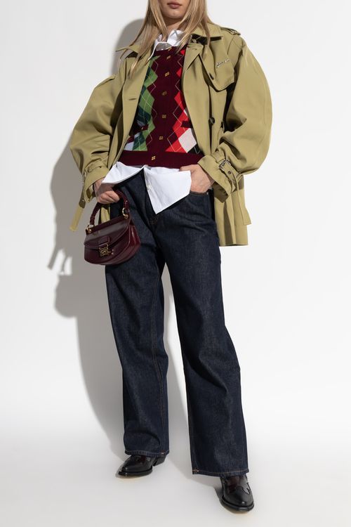 Cardigan With Pockets, Women's, Burgundy
