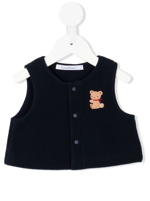Teddy-bear waistcoat - Blue