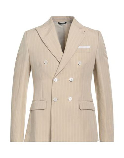 Man Blazer Beige Size 38 Linen, Viscose