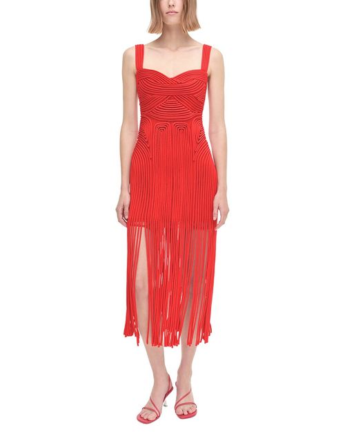 Darby Fringe Hem Midi Dress