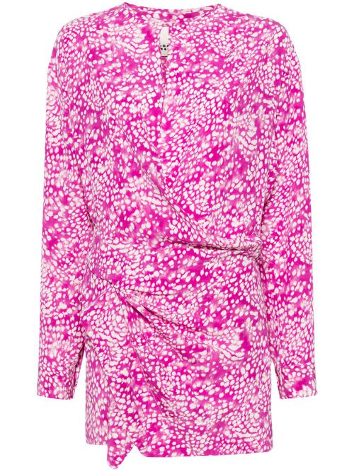 Habla wrap-design minidress - Pink