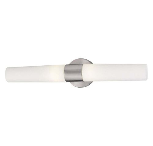 George Kovacs Saber 2-Light Bathroom Vanity Light in Brushed Stainless Stee