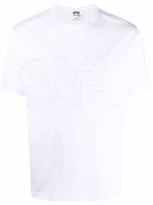 Embroidered cotton T-shirt - White