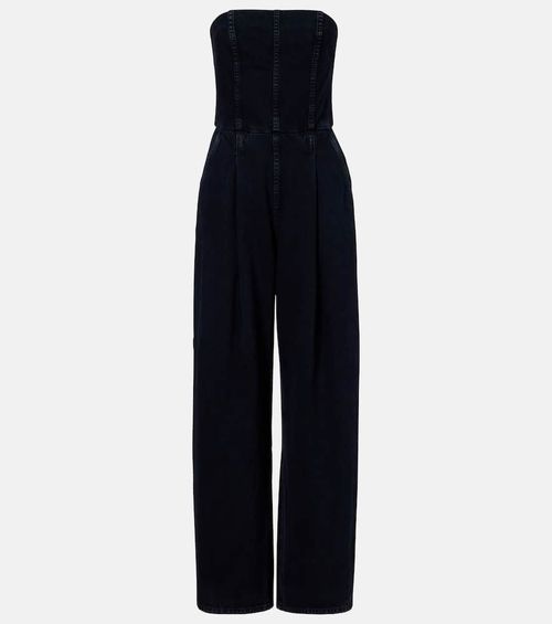 Agyness denim bustier jumpsuit