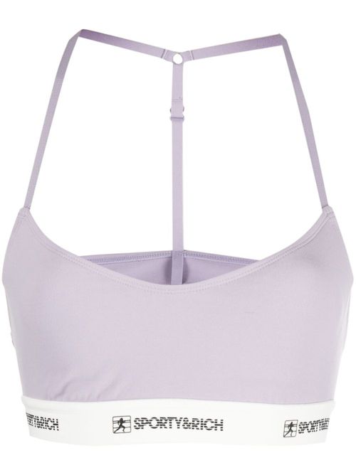 Logo-underband crop top - Purple