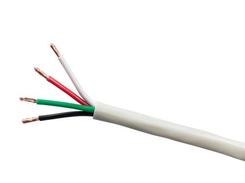 Speaker Wire, Burial Rated, 4-Conductor, 16AWG, 1000ft, Gray