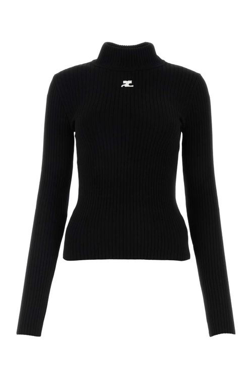 Courreges Knit Sweater — Black