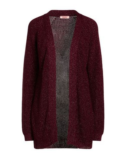 Woman Cardigan Burgundy Size ONESIZE Viscose, Metallic Polyester