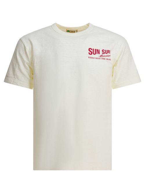Sun Surf Beige Cotton T-Shirt