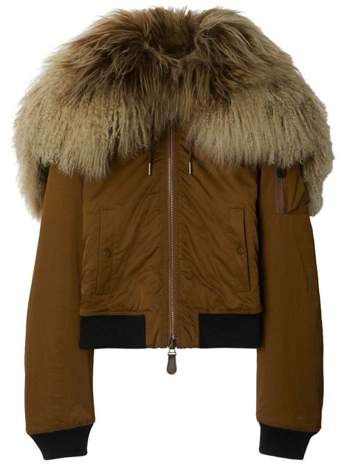 Padded bomber jacket - Brown