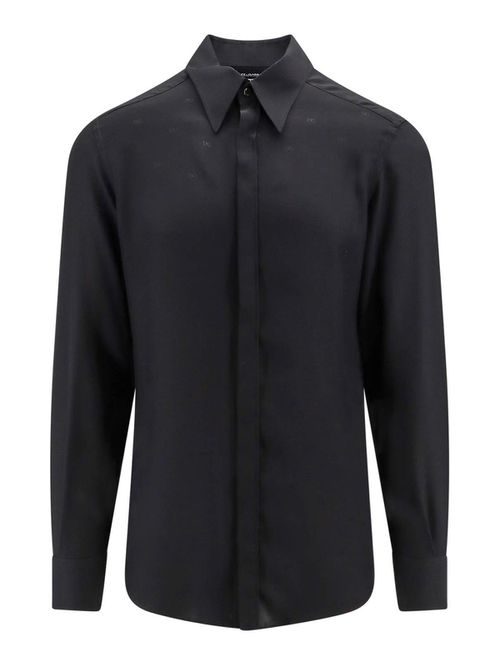 Silk Shirt With All-Over Monogram
