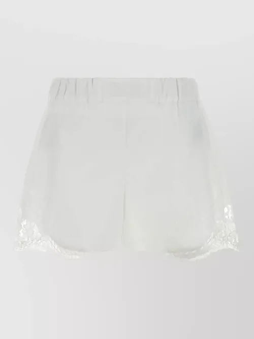 Versace - poplin shorts sheer detailing lace tri
