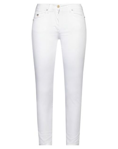Woman Pants White Size 4 Cotton, Elastane