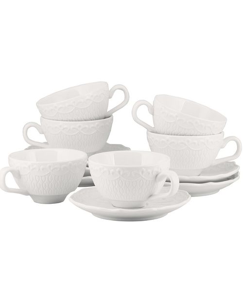 Set of 6 Ever Cups & Saucers