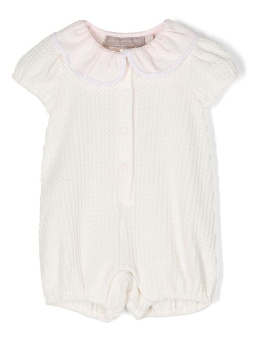 Peter Pan-collar knitted body - Neutrals
