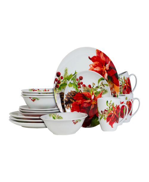Holiday Home 32-pc Dinnerware Set, Service for 8 - Assorted