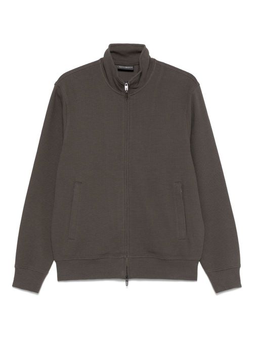 Emporio Armani zip-up sweatshirt - Brown