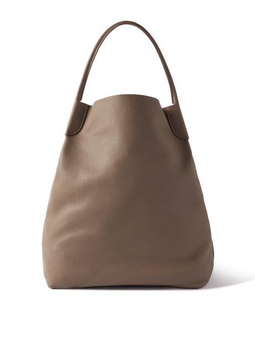 로로피아나 남성 Bale Extra Large Full-Grain Leather Tote Bag 0400655403117