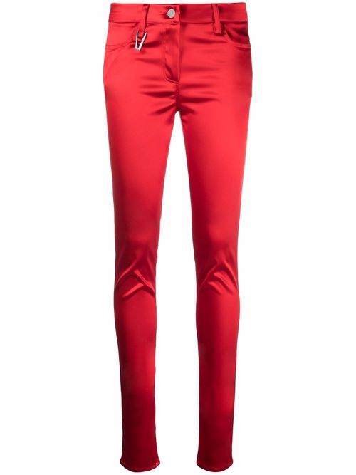 Deville zip detail trousers - Red