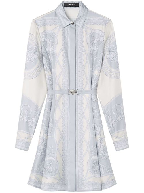Barroco-print midi dress - Neutrals