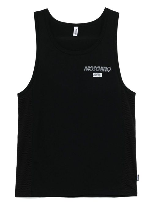 Logo-appliqué tank top - Black
