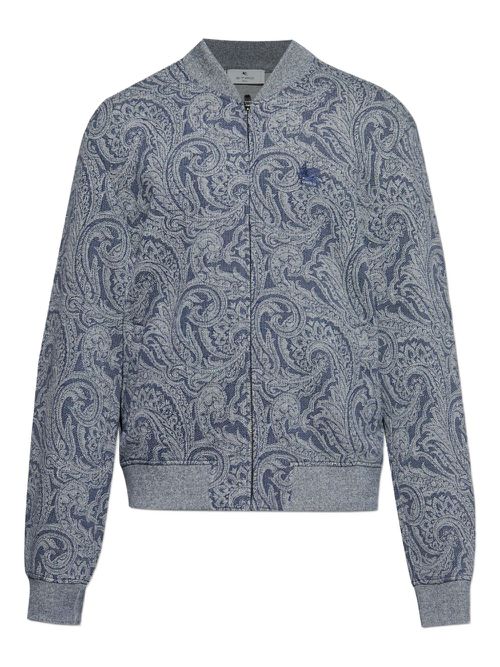 Paisley-print bomber jacket - Blue