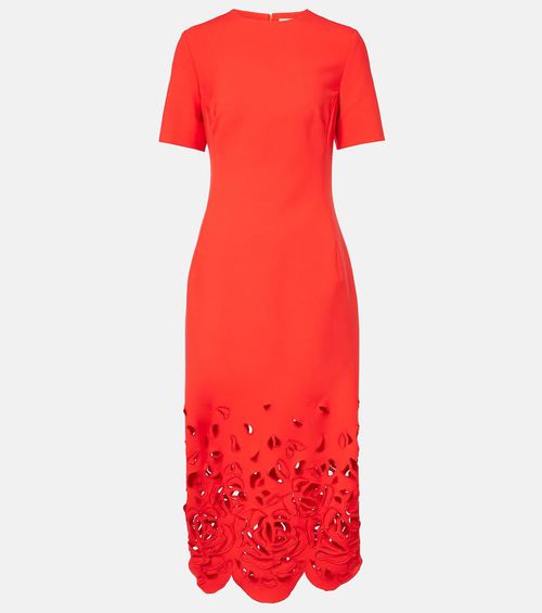 Floral cutout cocktail dress