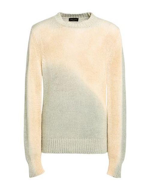 Man Sweater Sage green Size 36 Cotton, Polyamide