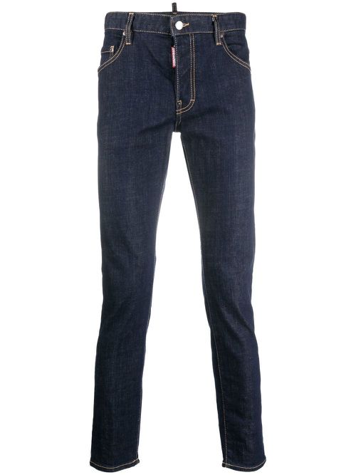 Logo-print slim-fit jeans - Blue