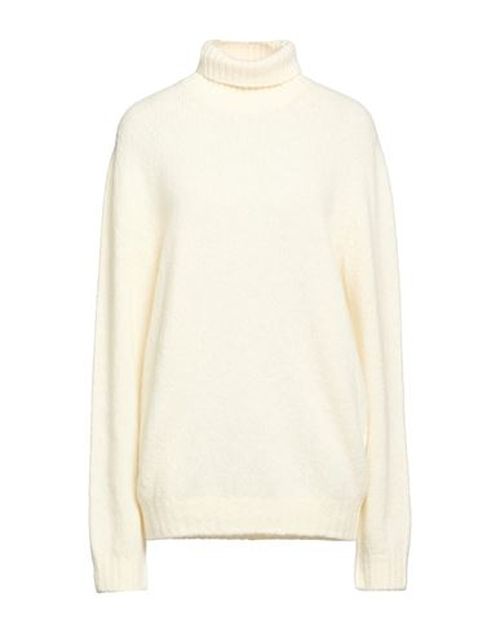 Woman Turtleneck Cream Size L Merino Wool, Recycled cashmere, Polyamide
