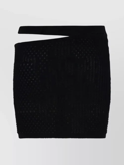 Roberta Einer - asymmetric cut-out knitted mini skirt